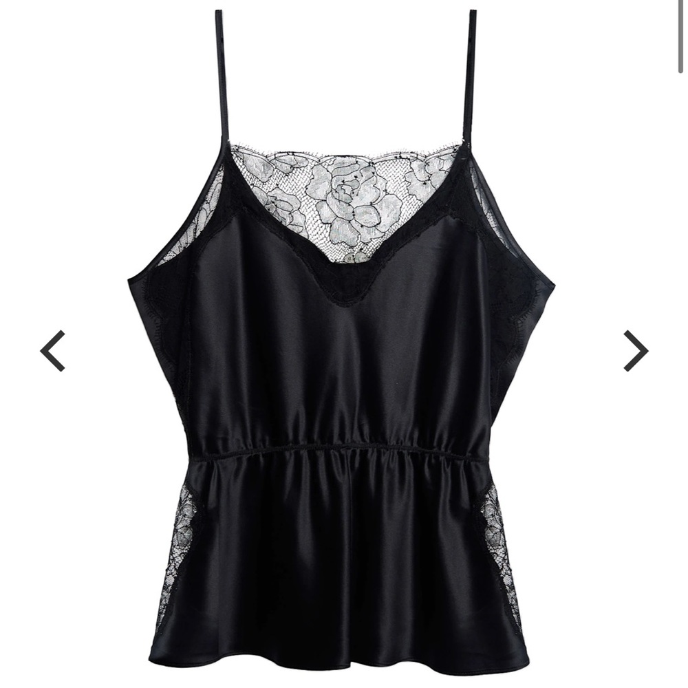 Fleur Du Mal Sill Satin Rose Tank Cami